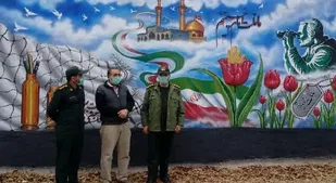 رونمایی از دیوارنگاره پایگاه بسیج بلال حبشی