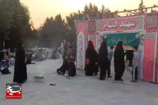 برپایی ایستگاه صلواتی در جوار شهید گمنام در پارک ملت اسدآباد