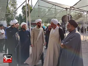 بازدید میدانی مسئول دفتر نمایندگی ولی فقیه در سپاه حضرت ولیعصر "عج" خوزستان از مواکب مستقر در شلمچه