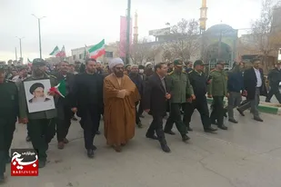 راهپیمایی مردم ولایتمدار شهرستان&nbsp; فامنین در محکومیت هتک حرمت قرآن کریم