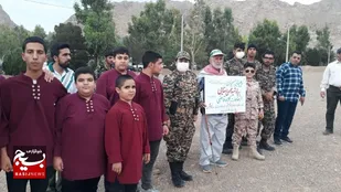 کوهپیمایی بسیجیان در شهر بهارستان
