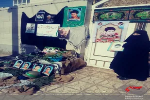 مراسم &laquo;منزل هر شهید یک حسینیه&raquo; در مقابل منزل شهید عطایی در تربت جام