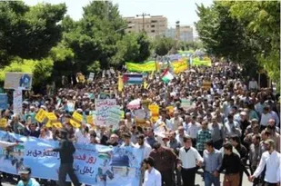 اعلام مسیر&zwnj;های راهپیمایی روز جهانی قدس در بام ایران