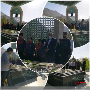 مراسم گل افشانی مزار شهدای گمنام دانشگاه آزاد خمینی شهر