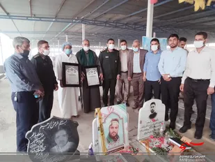 غبار روبی و ادای احترام به شهدای جهادگر شهرستان کارون