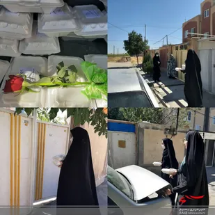توزیع غذای گرم توسط بسیجیان طلاب خواهر مانه وسملقان در بین نیازمندان