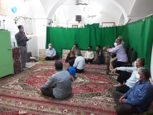 آغاز آموزش مقابله با ویروس کرونا به نمازگزاران مساجد محله علی&zwnj;آباد میبد