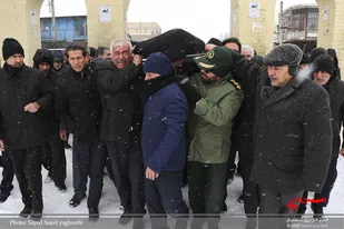 تشییع پیکر "مرحوم سبزعلی آقایی" پدر شهید مدافع حرم