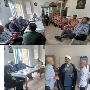 دیدار حجت الاسلام یعقوبی و جمعی از کارکنان کادر و وظیفه با وابستگان سپاه آق قلا