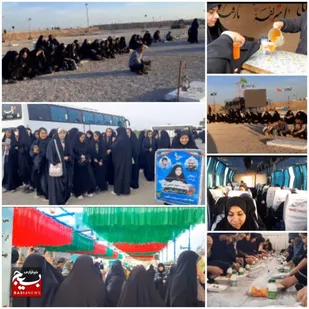 اردوی راهیان نور پایگاه بنت الهدی شهر صفی آباد به مناطق عملیاتی جنوب برگزار شد
