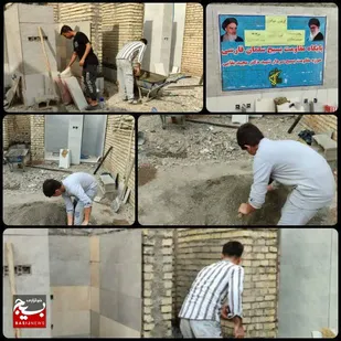 مرمت و بهسازی مسجد حضرت زهرا (س) شوش توسط جهادگران