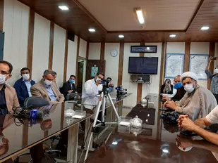 مراسم روز خبرنگار و نشست خبری رزمایش کمک مومنانه در آبیک