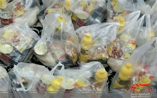 توزیع 400 بسته مواد غذایی توسط حوزه مقاومت بسیج حضرت رقیه (س) سپاه بجنورد