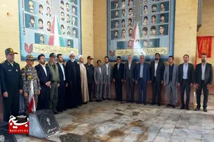 ادای احترام رئیس سازمان قضایی نیروهای مسلح به شهدای کبودراهنگ