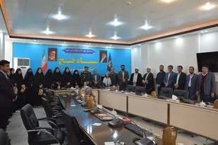 دیدار و تجلیل آموزش و پرورشی ها از فرمانده سپاه فتح به مناسبت روز پاسدار +( تصاویر)