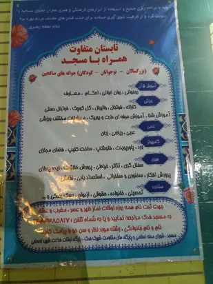 برگزاری طرح جوانه های صالحین در محله اسلامی فدک شاهرود