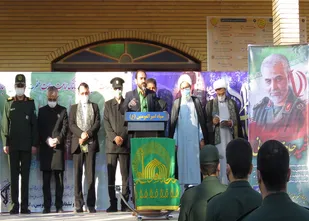 حضور خادمان حرم رضوی در سپاه امیرالمؤمنین (ع) استان ایلام