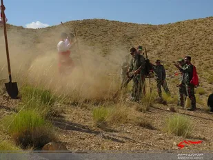 مانور اطفاء حریق در مراتع روستای طرزجان