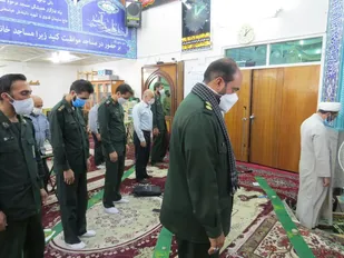 حضور فرماندهی سپاه ناحیه شهرستان سرخه در نماز جماعت مساجد
