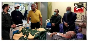 عیادت فرمانده سپاه شهرستان فیروزکوه از جانباز کریم کیانی