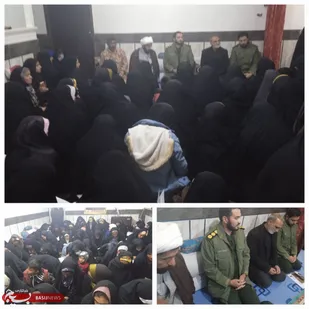 بازدید فرمانده سپاه نهبندان از گروه قرآنی ۱۵۰ نفره خواهران چاهداشی