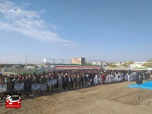 نمایش اقتدار بسیجیان شهرستان مه ولات در رزمایش الی بیت المقدس ۱۵