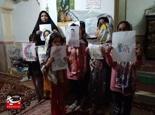 برپایی  ایستگاه نقاشی شهدایی در زاهدان