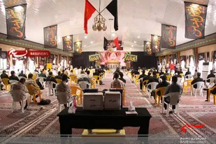 رزمندگان لشکر عملیاتی ۵ نصر عزادار سید الشهدا (ع)