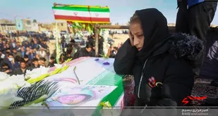 مراسم وداع و تشییع پیکر شهید بسیجی رضا داستانی