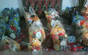 تهیه و توزیع 20 بسته مواد غذایی توسط پایگاه مقاومت بسیج خواهران فاطمه الزهرا(س) روستای سیساب بجنورد