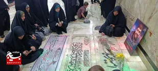بسیجیان شریف&zwnj;آباد، با شهدای مدافع حرم و وطن تجدید میثاق کردند