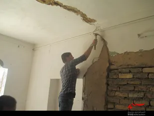 رزمايش جهادي و ترميم يك باب منزل مسكوني محرومين در گلپايگان