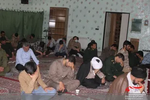 مراسم  عزاداری و سینه زنی شهادت امام جعفر صادق(ع) در سپاه ناحیه مالک اشتر