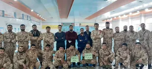 مسابقات شنا ویژه سربازان سپاه صاحب الامر(عج) استان قزوین برگزار شد