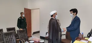 دیدار مسئول دفتر نمایندگلی، ولی فقیه سپاه شاهرود با قاضی شهر بیارجمند+ تصاویر