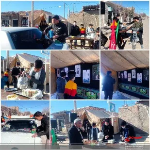 برپایی نمایشگاه عکس و ایستگاه صلواتی سردار دلها در صفی آباد