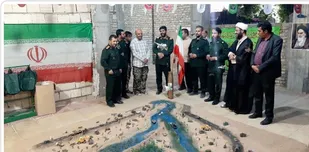 بازدید معاون فرهنگی سازمان بسیج از ماکت عملیات کربلای ۴ در پیشوا