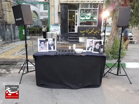 گزارش تصویری|:برپایی ایستگاه صلواتی بمناسبت شهادت رئیس جمهور شهید آیت الله ابراهیم رئیسی و همراهان در قیامدشت