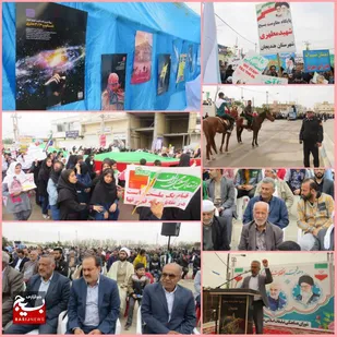 مراسم باشکوه راهپیمایی یوم الله ۲۲بهمن در هندیجان