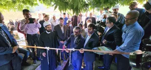 افتتاح طرح احیا و مرمت قنات روستای علیکی خوسف به نمایندگی از ۱۴۳ پروژه بخش کشاورزی