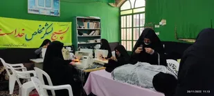 آموزش و دوخت رایگان چادر توسط گروه جهادی پایگاه مقاومت بسیج ام البنین(ع)