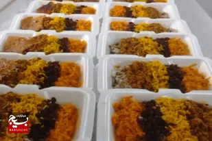 پخت و توزیع ۱۰۰ پرس غذا به همت پایگاه طیبه روستای قلعه جوزان