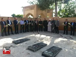 آئین گلباران مزار شهدا کارگری برگزار شد+تصاویر