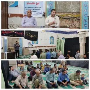 برگزاری میز خدمت در مسجد صاحب الزمان (عج) محله فرخ آباد