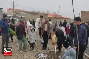 برگزاری پویش سراسری نهال کاری &laquo;به نام پدر&raquo; در روستای طاس تپه کبودراهنگ