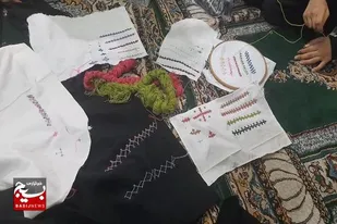 برگزاری کلاس آموزش سوزن&zwnj;دوزی در پایگاه خضراء