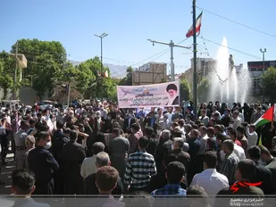 تجمع حمایت از مردم مظلوم فلسطین در جوانرود