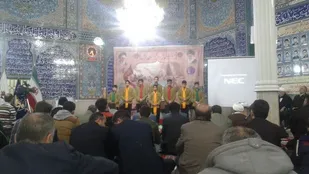 حضور جمعی از بسیجیان و رزمندگان گردان 110امام حسین (علیه السلام) در یادواره شهدا و کنگره سردارن و بیش از ۷۵۰ شهید شهرستان لنجان