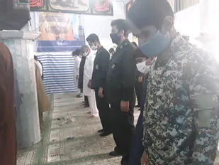 نماز جمعه شهرستان راسک با حال و هوای بسیج