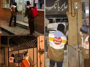 تلاش بسیجیان حوزه امام حسین(ع) فریدونشهر در ضدعفونی کردن اماکن عمومی در راستای مبارزه با کرونا